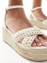 Фото #7 товара Glamorous espadrilles platform heeled sandals in beige crochet