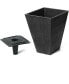 17326 Valencia Square Flower Pot Planter 10 Inch Black