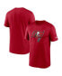 Фото #1 товара Men's Red Tampa Bay Buccaneers Legend Logo Performance T-shirt