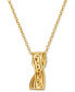 ფოტო #3 პროდუქტის Chocolate Diamond & Nude Diamond Crossover 18" Pendant Necklace (5/8 ct. t.w.) in 14k Gold