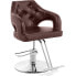 Фото #2 товара Fotel fryzjerski barberski kosmetyczny z podnóżkiem wys. 47-57 cm brązowy