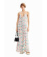 ფოტო #2 პროდუქტის Women's Long Geometric Strappy Dress