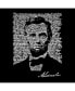 Фото #2 товара Abraham Lincoln Gettysburg Address Men's Raglan Word Art T-shirt