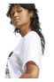 Beyaz Kadın Yuvarlak T-Shirt IR9534 TREFOIL