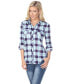 Фото #1 товара Women's Oakley Stretchy Plaid Top