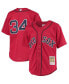 ფოტო #3 პროდუქტის Big Boys David Ortiz Red Boston Red Sox Cooperstown Collection Batting Practice Jersey