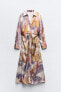 Фото #2 товара Атласное платье с акварельным эффектом ZARA