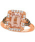 Peach Morganite (1-3/4 ct. t.w.) & Diamond (1/3 ct. t.w.) in 14k Rose Gold