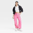 Фото #2 товара Women's Mid-Rise Parachute Pants - JoyLab Pink XS