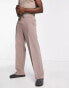 ASOS DESIGN extreme wide trousers in fawn brushed moleskin