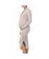 ფოტო #4 პროდუქტის Maternity Ripe Sammy Knit Polo Nursing Dress Stone