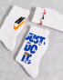 Nike Training Everyday Cushioned socks 3 pack in white