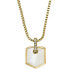 Decent gold plated necklace with mother of pearl JF04529710