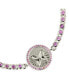 ფოტო #3 პროდუქტის Silver-Tone or Gold-Tone Pink Cubic Zirconia Butterfly Bindi Bolo Bracelet