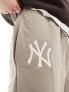 New Era NY logo joggers in stone