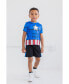 Фото #7 товара Little Boys Avengers Captain America Iron Man Venom Hulk Cosplay Athletic T-Shirt and Shorts Outfit Set to