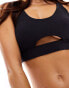 Фото #4 товара Vero Moda mix and match cut out bralet bikini top in black