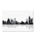 Фото #1 товара Marlene Watson 'Detroit Michigan Skyline BG-1' Canvas Art - 22" x 32"