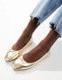 New Look ballet flat in gold