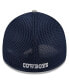 Men's Silver, Navy Dallas Cowboys Pipe Retro Joe 39THIRTY Flex Hat