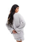 4th & Reckless v neck jumper co-ord in silver tinsel