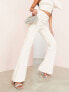 Фото #3 товара ASOS LUXE co-ord kickflare trouser with drape detail in ivory