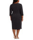 ფოტო #2 პროდუქტის Plus Size Ruched Midi Dress