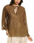 Фото #1 товара Vince Starry Dot Blouse Women's Brown Xs