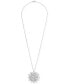 Фото #4 товара Wrapped in Love diamond Starburst 20" Pendant Necklace (1-1/2 ct. t.w.) in 14k White Gold, Created for Macy's