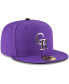 ფოტო #3 პროდუქტის Men's Colorado Rockies Authentic Collection On Field 59FIFTY Structured Hat