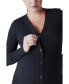 Фото #7 товара Women's Maternity Button Front Sweater Dress