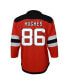 Фото #2 товара Little Boys and Girls Jack Hughes Red New Jersey Devils Home Replica Player Jersey