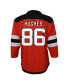 ფოტო #2 პროდუქტის Little Boys and Girls Jack Hughes Red New Jersey Devils Home Replica Player Jersey