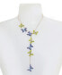 ფოტო #3 პროდუქტის Faux Stone Butterfly Y Necklace