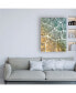 Фото #3 товара Michael Tompsett Los Angeles City Street Map Teal Orange Canvas Art - 15.5" x 21"