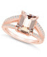 ფოტო #1 პროდუქტის Morganite and Diamond Accent Ring in 14K Rose Gold