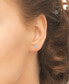 ფოტო #3 პროდუქტის 2-Pc. Set Lab Grown White Sapphire Solitaire & Polished Teardrop Stud Earrings (2-1/10 ct. t.w.) in 14k Gold-Plated Sterling Silver