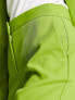 ASOS DESIGN Petite – Knöchellange Anzughose in Olivgrün mit geradem Schnitt