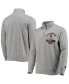 Фото #1 товара Men's Gray Atlanta Falcons Throwback Heisman Quarter-Zip Jacket