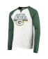 Фото #3 товара Men's White, Green Bay Packers Colorblock Raglan Long Sleeve T-shirt