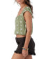 ფოტო #3 პროდუქტის Juniors' Hughes Short-Sleeve Woven Top