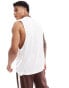 ASOS DESIGN relaxed tank with front print in white Hellweiß, M - Chest 40 - фото #3