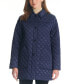 Фото #4 товара Women's Imitation-Pearl-Button Quilted Coat
