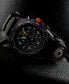 Men's Swiss Chronograph Bear Grylls Survival Master Series Compass Orange Rubber Strap Watch 45mm