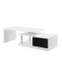 Buck II Coffee Table with Swivel Top In White & Black High Gloss Finish