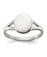 Stainless Steel Polished Oval Disc Ring