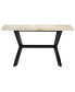 Dining Table 55.1"x27.6"x29.5" Solid Bleached Mango Wood