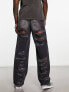 Фото #2 товара ASOS DESIGN baggy jeans with shredded detail in black