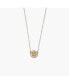 Round Filigree Pendant Necklace Gold