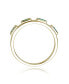 ფოტო #2 პროდუქტის RA 14K Gold Plated Emerald Cubic Zirconia Band Ring